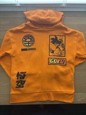 Bioworld Orange Goku Graphic Kids Hoodie
